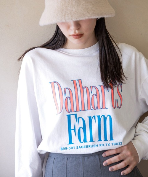 LOWRYS FARM（ローリーズファーム）の「アソートロゴＰＴＬＳ  973299（Tシャツ/カットソー・レディース・グレー/チャコールグレー/ブルー/ホワイト・FREE）」の16枚目の写真