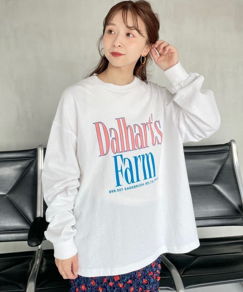 LOWRYS FARM（ローリーズファーム）の「アソートロゴＰＴＬＳ  973299（Tシャツ/カットソー・レディース・グレー/チャコールグレー/ブルー/ホワイト・FREE）」の20枚目の写真