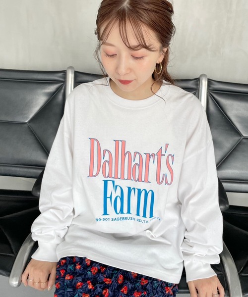 LOWRYS FARM（ローリーズファーム）の「アソートロゴＰＴＬＳ  973299（Tシャツ/カットソー・レディース・グレー/チャコールグレー/ブルー/ホワイト・FREE）」の21枚目の写真