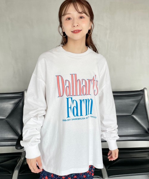 LOWRYS FARM（ローリーズファーム）の「アソートロゴＰＴＬＳ  973299（Tシャツ/カットソー・レディース・グレー/チャコールグレー/ブルー/ホワイト・FREE）」の22枚目の写真