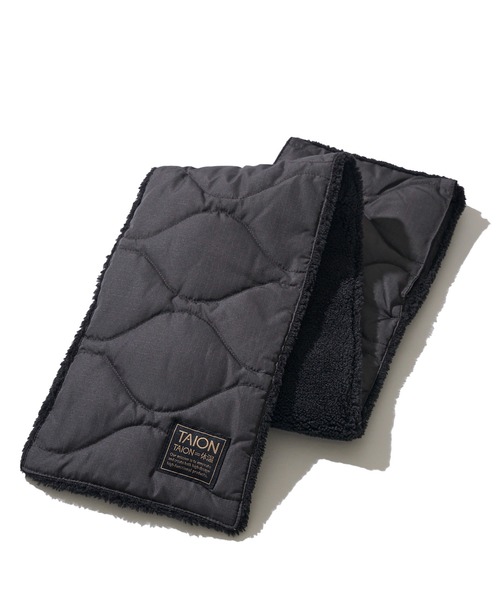 TAION(タイオン)の「【TAION / タイオン】MILITARY REVERSIBLE DOWN SCARF / リバーシブルキルティングダウンマフラー(マフラー・レディース・ブラック×ブラック/クリーム/オリーブ/ブラック×ホワイト/セージグリーン/チャコールグレー/ベージュ/モカ/ダークネイビー・FREE)」の21枚目の写真