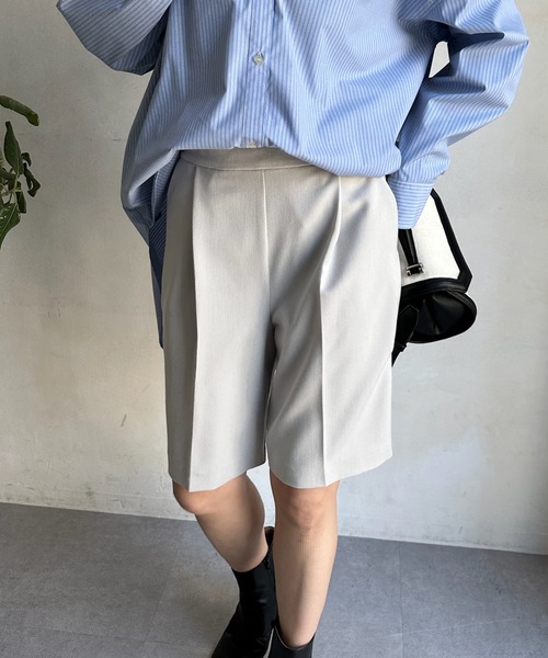 DouDou（ドゥドゥ）の「センタープレスショートパンツ（その他パンツ・レディース・ブラック/グレー/ライトグレー・36/38）」の11枚目の写真