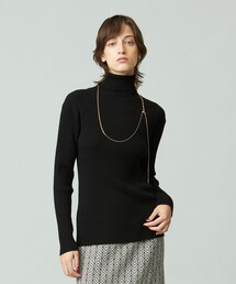 【WOMEN】ANTI PILLING WOOL リブタートルニット