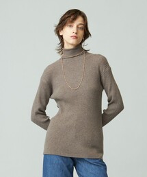 【WOMEN】ANTI PILLING WOOL リブタートルニット