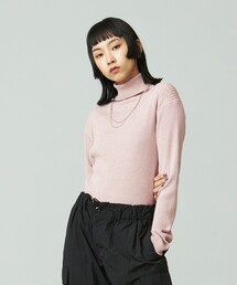 【WOMEN】ANTI PILLING WOOL リブタートルニット