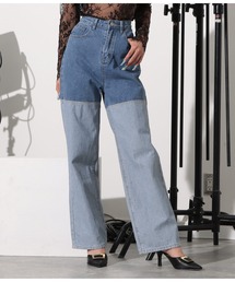 LATINA（ラティーナ）の「バイカラーデニムワイドパンツ（デニムパンツ）」