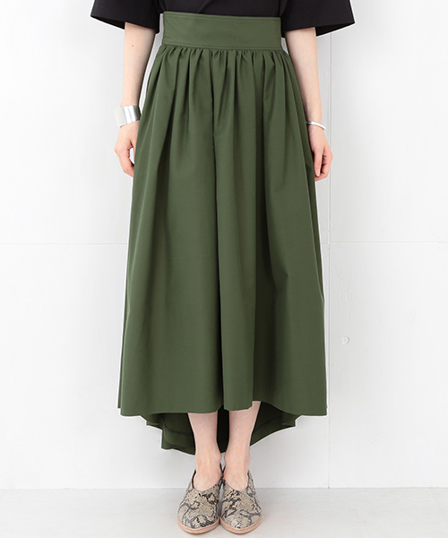 Ray BEAMS（レイビームス）の「RBS / ロングテール ギャザースカート（スカート・レディース・オリーブ/パープル・0/1）」の3枚目の写真