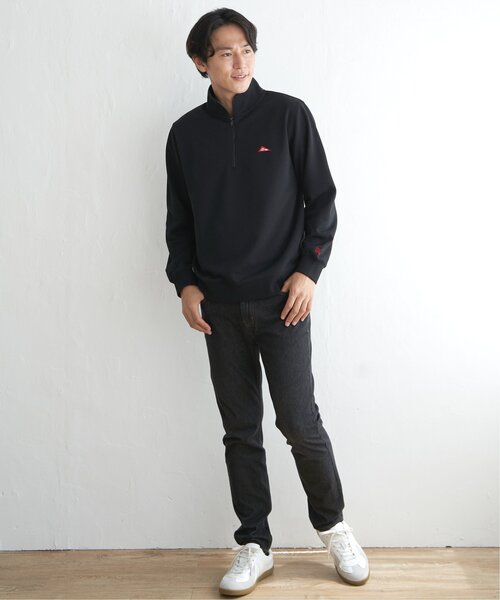 ikka(イッカ)の「URBAN NATURE LIFE アーバンネイチャーライフ スウェットハーフジップ(スウェット・メンズ・ブラック/グレー・S/M/L/XL)」の8枚目の写真