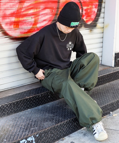 SPINNS（スピンズ）の「RHYMEデザイン アクリルニットキャップ（ニットキャップ/ビーニー・メンズ・ブラウン/ブラック/グリーン・ONESIZE）」の12枚目の写真