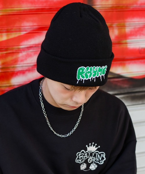 everyone acrylic beanie ブラック ビーニー ニット帽 everyone