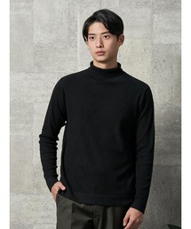 Perfect Suit FActory | タートルネック　ハーフタートルネック　リブニットセーター　サックス/ベージュ/ブラック/ネイビー(ニット/セーター)