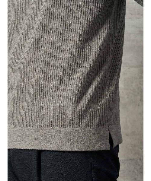 Perfect Suit FActory(パーフェクトスーツファクトリー)の「タートルネック ハーフタートルネック リブニットセーター サックス/ベージュ/ブラック/ネイビー(ニット/セーター・メンズ・サックスブルー/ブラック/ベージュ/ネイビー・L/M/LL)」の8枚目の写真