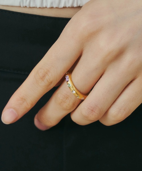 whim(ウィム)の「【whim × GIUNON】Tiny Stone Embed Ring(Pastel)(リング・レディース・シルバー/ゴールド・#13/#9)」の8枚目の写真