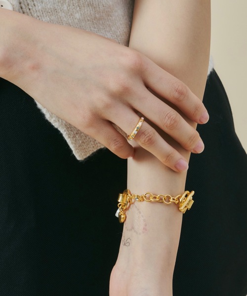 whim(ウィム)の「【whim × GIUNON】Tiny Stone Embed Ring(Pastel)(リング・レディース・シルバー/ゴールド・#13/#9)」の9枚目の写真