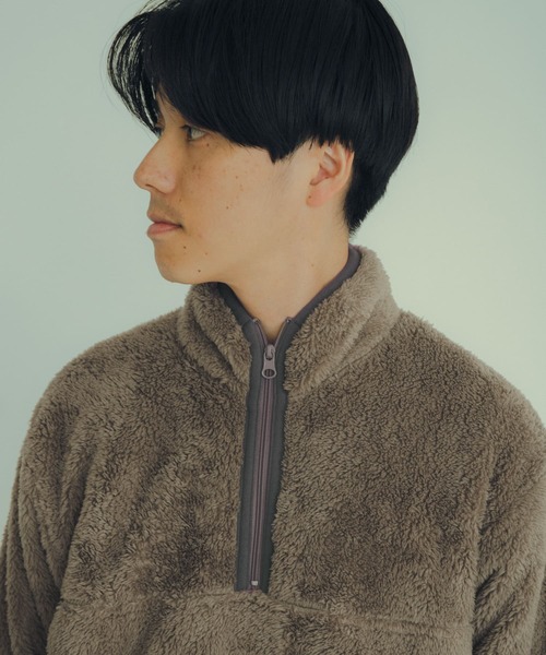 ITEMS URBANRESEARCH（アイテムズ アーバンリサーチ）の「Healthknit　Sherpa Fleece Half-Zip Jacket（その他アウター・メンズ・ブラック/モカ/ベージュ・MEDIUM/LARGE）」の7枚目の写真