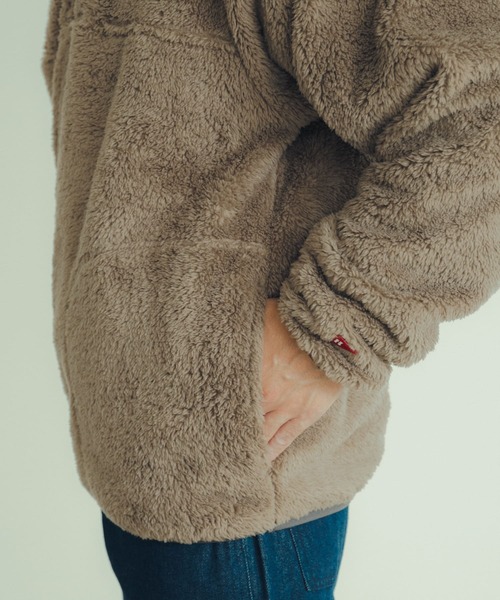 ITEMS URBANRESEARCH（アイテムズ アーバンリサーチ）の「Healthknit　Sherpa Fleece Half-Zip Jacket（その他アウター・メンズ・ブラック/モカ/ベージュ・MEDIUM/LARGE）」の8枚目の写真