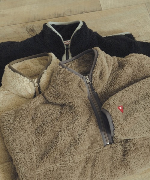 ITEMS URBANRESEARCH（アイテムズ アーバンリサーチ）の「Healthknit　Sherpa Fleece Half-Zip Jacket（その他アウター・メンズ・ブラック/モカ/ベージュ・MEDIUM/LARGE）」の11枚目の写真