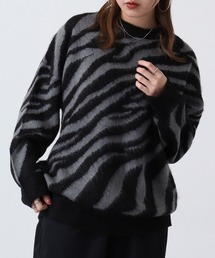 モヘアタッチBIGシルエットクルーネックニット