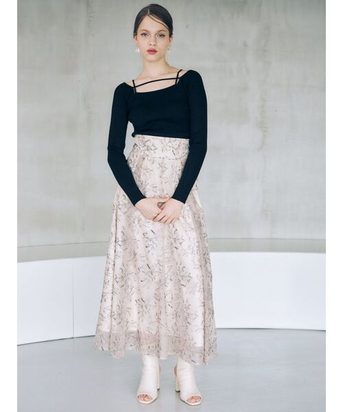 MERCURYDUO（マーキュリーデュオ）の「2WAYナローストラップリブニット（ニット/セーター・レディース・オフホワイト/ライトブルー/ブラック/ラベンダー/ライム・FREE）」の13枚目の写真