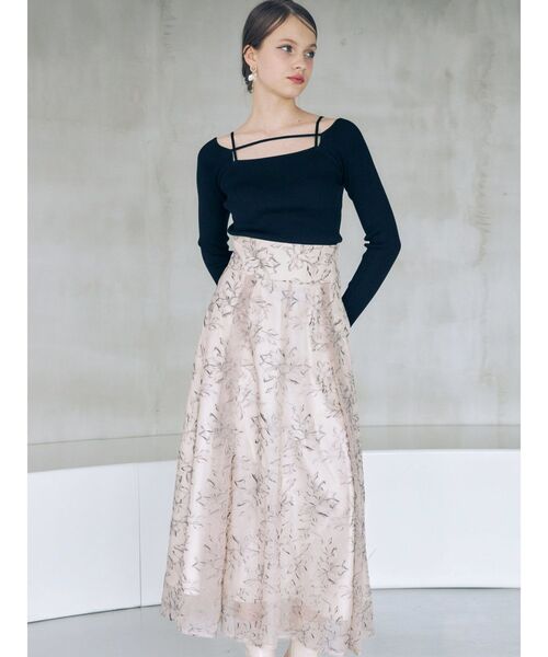 MERCURYDUO（マーキュリーデュオ）の「2WAYナローストラップリブニット（ニット/セーター・レディース・オフホワイト/ライトブルー/ブラック/ラベンダー/ライム・FREE）」の14枚目の写真