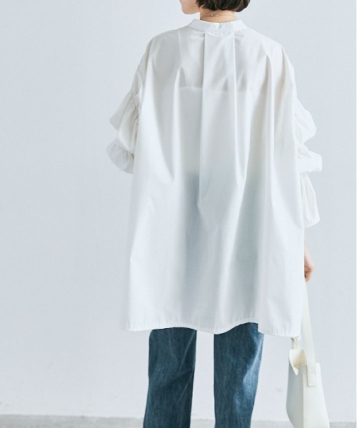 kirakiraShop(キラキラショップ)の「キャンディー スリーブ チュニック ブラウス(シャツ/ブラウス・レディース・ホワイト/ベージュ/ブラック/ライトグレー/スカイブルー/ネイビー/ピンクベージュ/ブラウン・FREE)」の17枚目の写真