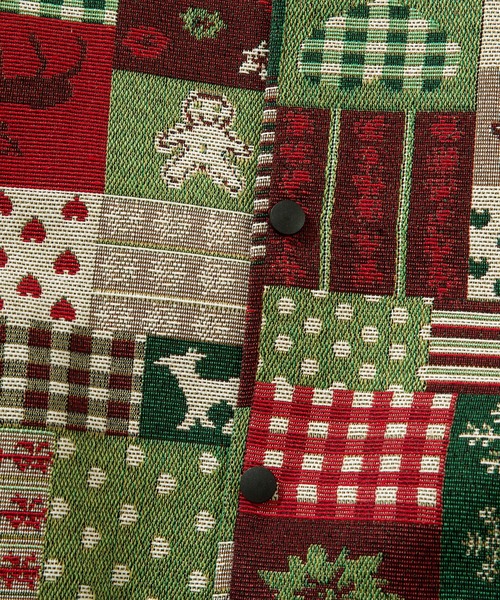 HOOK(フック)の「HOOK -original- パッチワーククリスマス柄ジャカードハンティングジャケット (AW)(カバーオール・メンズ・マルチ・M/XL/L)」の7枚目の写真