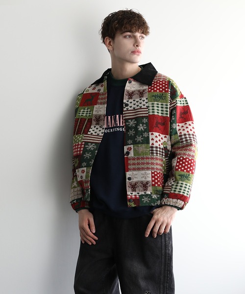 HOOK(フック)の「HOOK -original- パッチワーククリスマス柄ジャカードハンティングジャケット (AW)(カバーオール・メンズ・マルチ・M/XL/L)」の18枚目の写真