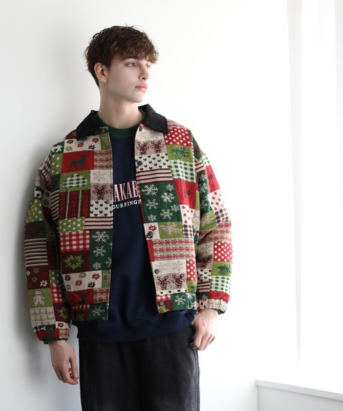 HOOK(フック)の「HOOK -original- パッチワーククリスマス柄ジャカードハンティングジャケット (AW)(カバーオール・メンズ・マルチ・M/XL/L)」の16枚目の写真