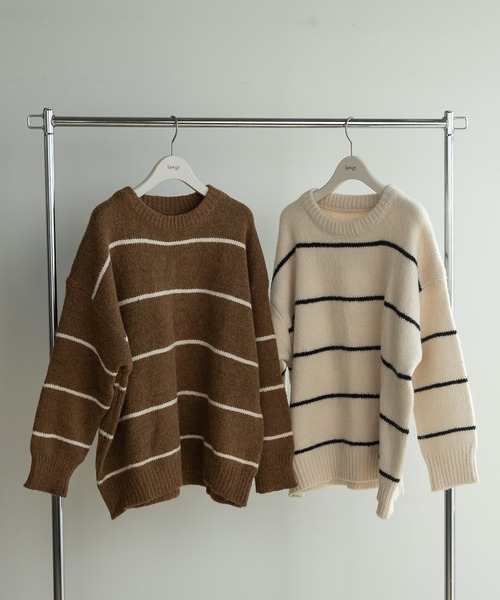 lawgy（ラウジー）の「bi color thin border knit / バイカラースィン
