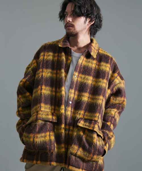 【セール】『CavariA/キャバリア』シャギーチェックシャツ長袖ブルゾン（ブルゾン）｜SILVER BULLET（シルバーバレット）