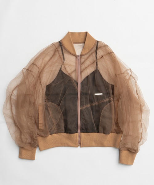 半額 新品 PRANK PROJECT Tulle Bomber Jacket PRANK PROJECT（プランクプロジェクト）の「チュールボンバー