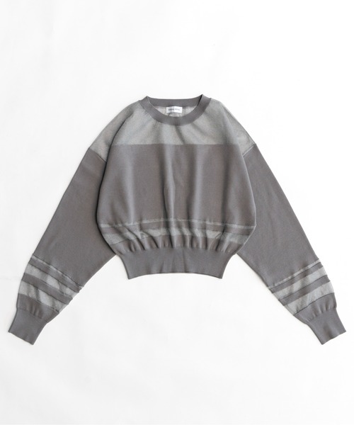 MAISON SPECIAL(メゾンスペシャル)の「Sheer Border Knit/シアーボーダーニット【MAISON SPECIAL/メゾンスペシャル】(ニット/セーター・レディース・グレー/ブラック/ピンク・FREE)」の15枚目の写真