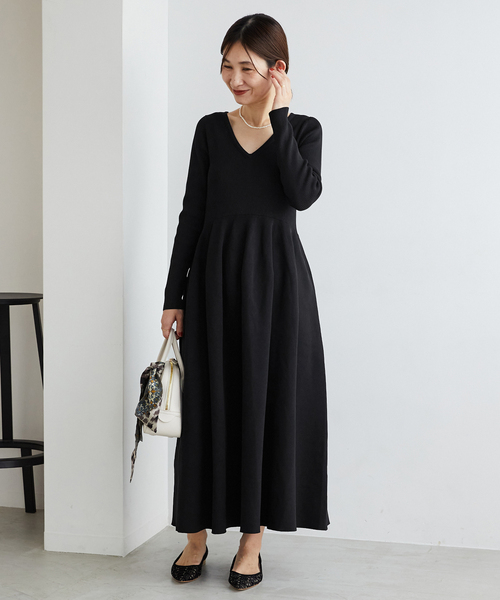 フォルムニットフレアワンピース（ワンピース）｜VERMEIL par