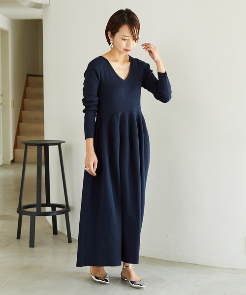 フォルムニットフレアワンピース（ワンピース）｜VERMEIL par