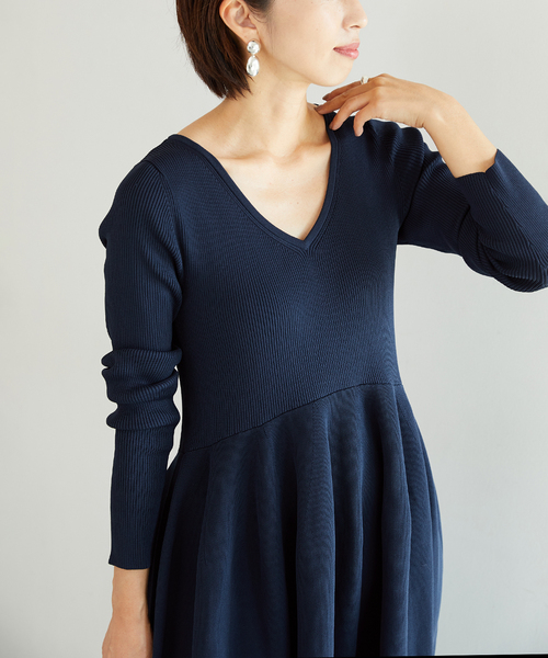 フォルムニットフレアワンピース（ワンピース）｜VERMEIL par iena