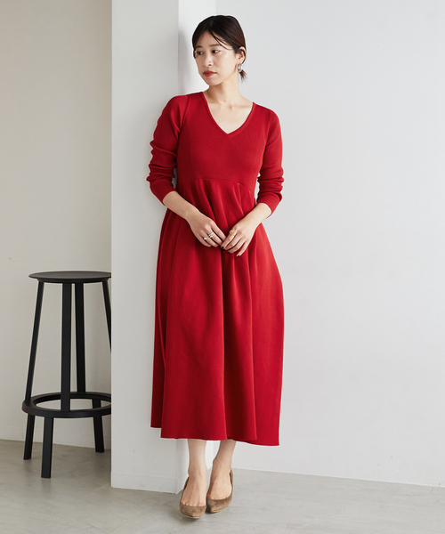 ヴェルメイユパーイエナ　シャツフレアロングワンピース　ネイビー　近年モデル VERMEIL par iena（ヴェルメイユパーイエナ）の「ドルマン