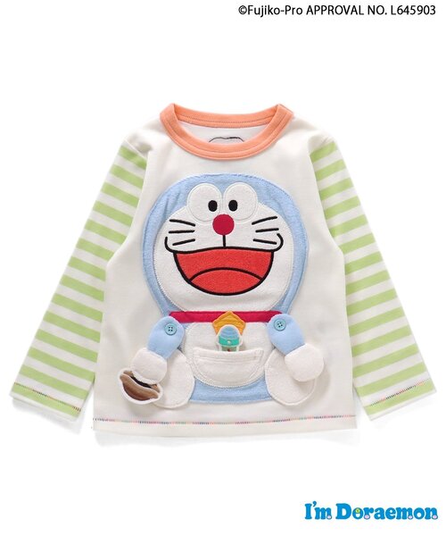 BIT'Z(ビッツ)の「I'm Doraemon もぐもぐギミック長袖Tシャツ(Tシャツ/カットソー・キッズ・キナリ/グレー・90/95/120/100/110/80)」の7枚目の写真