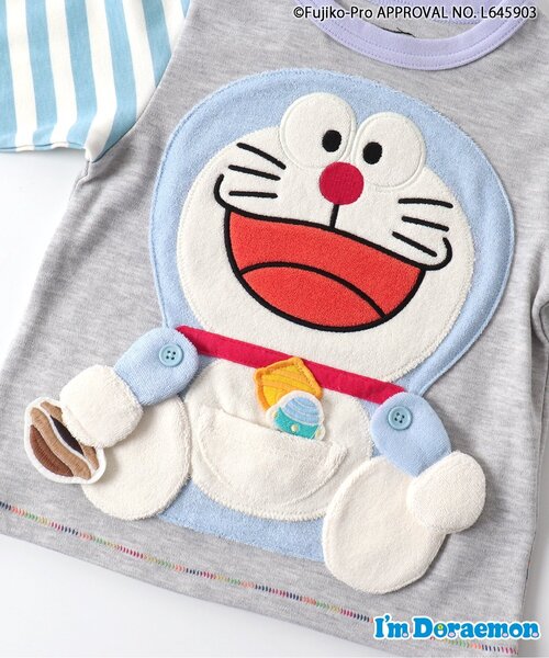 BIT'Z(ビッツ)の「I'm Doraemon もぐもぐギミック長袖Tシャツ(Tシャツ/カットソー・キッズ・キナリ/グレー・90/95/120/100/110/80)」の11枚目の写真