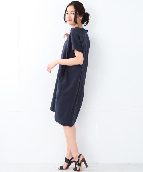 Demi-Luxe BEAMS（デミルクス ビームス）の「Demi-Luxe BEAMS / とろみドルマンワンピース（ワンピース・レディース・ベージュ/ネイビー・36/38）」の11枚目の写真