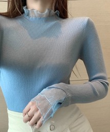 チュールレイヤープチハイニット