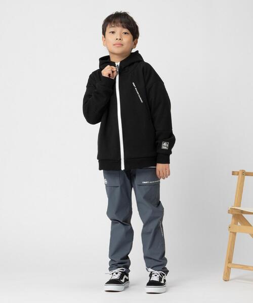 CAMP7(キャンプセブン)の「CAMP7(キャンプ7)【セットアップ対応】ロゴジップパーカー(パーカー・キッズ・ブラック/グレー・150/160/130/140/120)」の8枚目の写真
