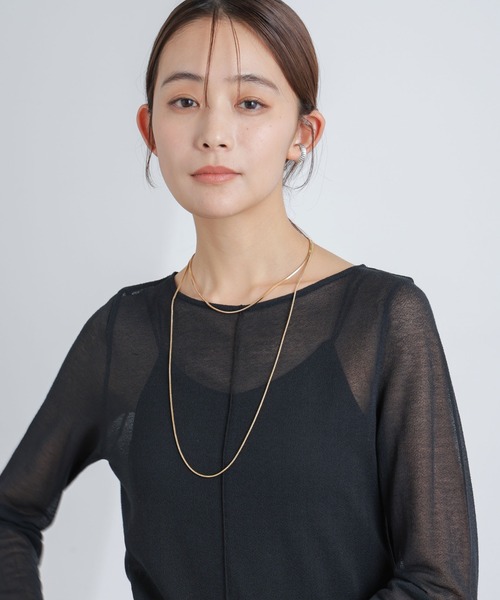 NANO universe（ナノユニバース）の「3wayチェーンネックレス（ネックレス・レディース・ゴールド・FREE）」の2枚目の写真