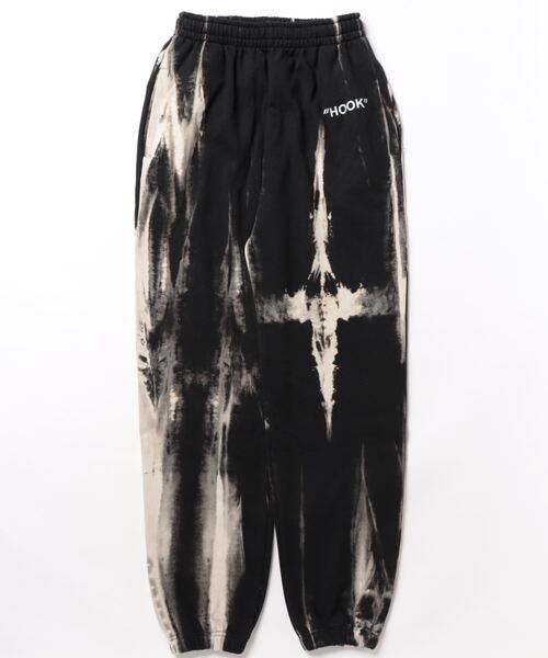 HOOK（フック）の「HOOK -original- タイダイ染め裾絞りスウェットパンツ（スウェットパンツ・メンズ・ブラック・M/L/XL）」の2枚目の写真
