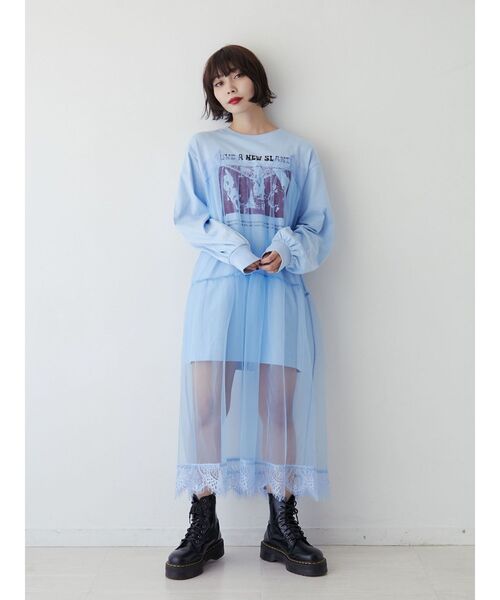 jouetie（ジュエティ）の「チュールレイヤードワンピース