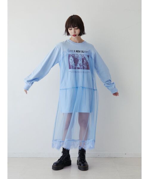 jouetie(ジュエティ)の「チュールレイヤードワンピース(ワンピース・レディース・ブラック/ブルー/オフホワイト・MEDIUM)」の10枚目の写真