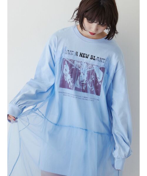 jouetie(ジュエティ)の「チュールレイヤードワンピース(ワンピース・レディース・ブラック/ブルー/オフホワイト・MEDIUM)」の14枚目の写真