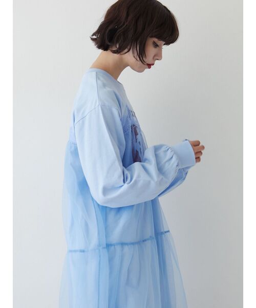 jouetie(ジュエティ)の「チュールレイヤードワンピース(ワンピース・レディース・ブラック/ブルー/オフホワイト・MEDIUM)」の15枚目の写真