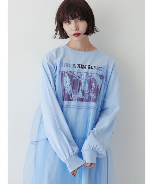 jouetie(ジュエティ)の「チュールレイヤードワンピース(ワンピース・レディース・ブラック/ブルー/オフホワイト・MEDIUM)」の17枚目の写真