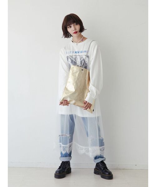 jouetie(ジュエティ)の「チュールレイヤードワンピース(ワンピース・レディース・ブラック/ブルー/オフホワイト・MEDIUM)」の19枚目の写真