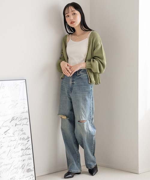 LOWRYS FARM(ローリーズファーム)の「ハイショクショートカーディガンLS 971142(カーディガン/ボレロ・レディース・カーキ/アイボリー/ブラック/オフホワイト・FREE)」の10枚目の写真